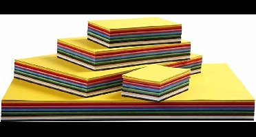 Karton - Hobbykarton - 20 Verschillende Kleuren - DIY - Knutselen - A3, A4, A5, A6 - 180 grams - Creotime - 1500 vellen