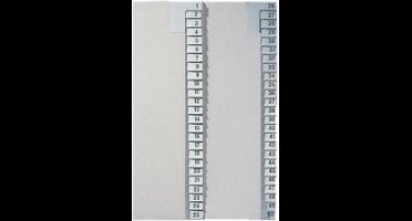 LEITZ kraftpapier-tabbladen, cijfers, A4 overbreed, 26-50