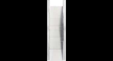 Folderhouder Helit wand 4x 1/3 A4 zilver