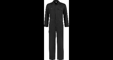 EM Workwear kinderoverall pol/kat Zwart met verdekte ritssluiting maat 116