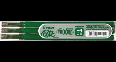 Rollerpenvulling PILOT friXion fijn groen set à 3 stuks