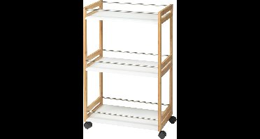 Excellent Houseware Keukentrolley met 3 schappen bamboe