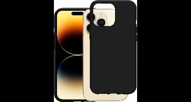 Just in Case hoesje geschikt voor iPhone 14 Pro Max Hoesje Siliconen - Flexibele Case - Zwart