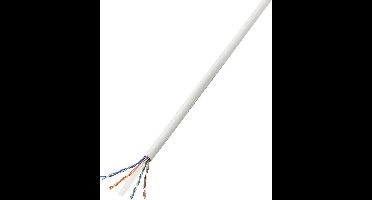 TRU COMPONENTS Netwerkkabel CAT 6 U/UTP 4 x 2 x 0.27 mm² Wit 25 m