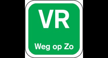 Label - VR weg op - papier - afwasbaar - 19x19mm - groen - rol à 1000 stuks