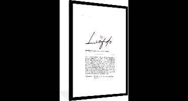PosterMonkey - Poster - Woordenboek - Liefde - Cadeau voor man - Cadeau voor vrouw - Wanddecoratie - Woonkamer - Kantoor - 60x90 cm