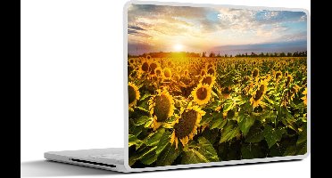 Laptop sticker - 14 inch - Bloemen - Zonnebloem - Lucht - 32x5x23x5cm - Laptopstickers - Laptop skin - Cover
