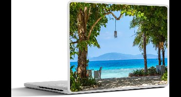 Laptop sticker - 13.3 inch - Tropisch - Strand - Zee - 31x22,5cm - Laptopstickers - Laptop skin - Cover