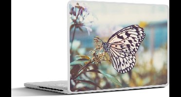 Laptop sticker - 11.6 inch - Vlinder - Bloemen - Lente - 30x21cm - Laptopstickers - Laptop skin - Cover