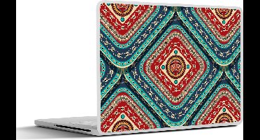 Laptop sticker - 10.1 inch - Azteken - Patronen - Schedel - 25x18cm - Laptopstickers - Laptop skin - Cover