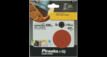 Piranha Schuurschijf  excentrische schuurmachine 115mm, 320K 5 stuks X32252
