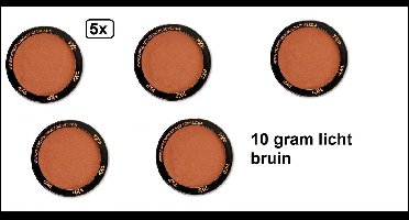 5x PXP Professional Colours 10 gram Licht bruin - Schmink bruin thema feest party festival
