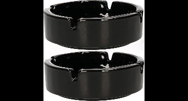 Luminarc Asbak - 6x - D11 cm - zwart - keramiek