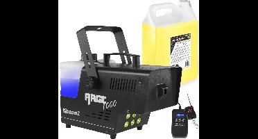 Rookmachine - BeamZ RAGE1000LED met draadloze bediening + 5L rookvloeistof