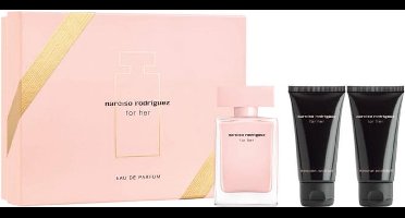 Narciso Rodriguez for Her Giftset - 50 ml eau de parfum spray + 50 ml showergel + 50 ml bodylotion – cadeauset voor dames
