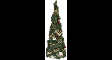 Gerimport Kerstverlichting kegel - LED - groen - 20 LEDs - 40 cm - warm wit