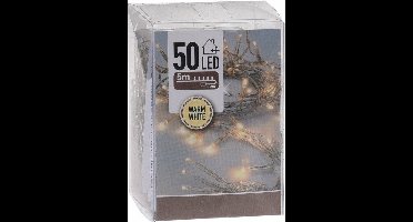 Kerstverlichting - op batterij - warm wit - 50 LED lampjes - 5 meter