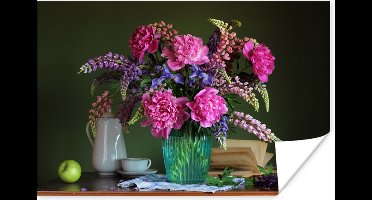 Poster Tafel - Bloemen - Stilleven - 30x20 cm