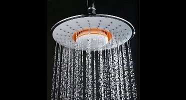 Papillon Douchekop - Regendouche met bluetooth speaker - 21 cm - Wit