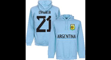 Argentinië Dybala 21 Team Hoodie - Lichtblauw - Kinderen - 104