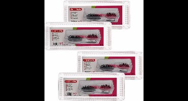 PlasticForte Opbergbakje - 6x - mandje - organizer - 26 x 11 cm - transparant