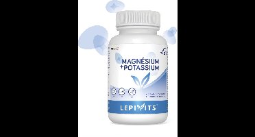 Magnesium + Kalium | 120 plantaardige capsules | Vermindert Vermoeidheid | Alkaliserend Effect | Made in Belgium | LEPIVITS