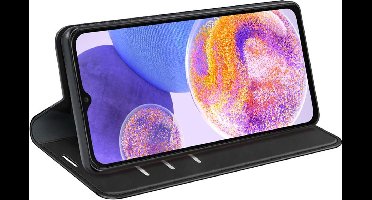 Just in Case Bookcase hoesje geschikt voor Samsung Galaxy A23 - Effen Zwart - Kunstleer