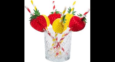 Boland - Set 6 papieren rietjes Fruit - Tropisch - Tropisch