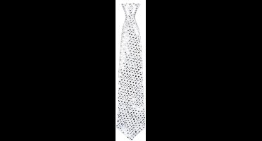 Boland - Stropdas Spangles zilver Zilver - Volwassenen - Unisex - - Glitter and Glamour