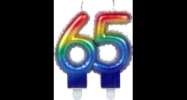 Boland - Kaarsje '65' regenboog 65 Multi - Regenboog - Regenboog