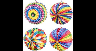 Boland - Papieren ballonlampion assorti Multi - Verjaardag, Kinderfeestje, Sint Maarten