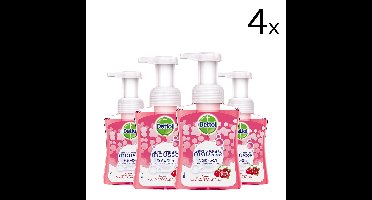 DETTOL Wasmousse - Zachte Handzeep Antibacterieel - Roos & Kersenbloesem - 250ml x4