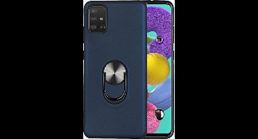 Hoesje Geschikt Voor Samsung Galaxy A51 hoesje Shockproof Armor case - back cover – TPU – Blauw