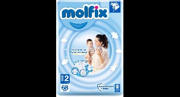Molfix Premium Luiers Maat 2 Mini (3-6 KG) Voordeelverpakking Maandbox - 408 luiers - Ultra Absorberend, Huidvriendelijk, Perfecte Pasvorm
