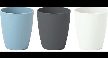 Plasticforte 12x Kunststof drinkglazen - gekleurd - 400 ml - onbreekbaar - limonade/water/camping