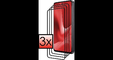 Screenprotector - 3 Stuks - Geschikt voor OPPO A79 - Full Cover - Beschermglas - Gehard Glas - Tempered Glass - Screen Protector