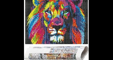 Springos Diamond Painting - Volwassenen - Leeuw - 40 x 30 cm