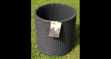 Keter - Decoratieve bloempot 43,7x43,7x44.3cm - donkergrijs/kunststof