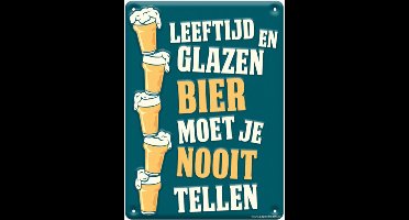 Metal signs - Leeftijd en glazen bier