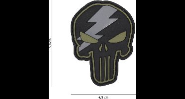 101 Inc Embleem 3D Pvc Punisher Thunder Groen  9007