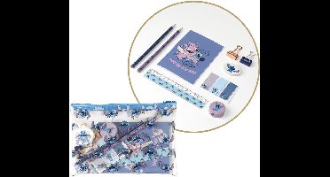 Disney Stitch Etui met Inhoud 11-delige Set - Tekenen - Schrijven - Kleuren