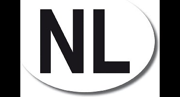 NL sticker wit
