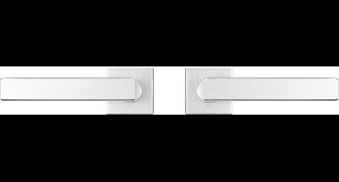 AXA Deurbeslag set Binnendeur - Klik Riga geveerd - Deurkruk Aluminium - Deurklink met vierkante rozet