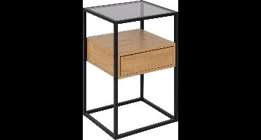 Nachtkastje Hibernia Smoke Glas Bruin - Giga Living