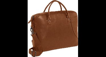 MUSTANG Leren Business tas Laptoptas met laptopvak Maitland Docubag Cognac Bruine