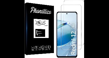 Screenprotector voor Xiaomi Redmi 12 4G / Redmi 12 5G - 2 stuks Beschermglas van glas Transparante glazen schermbeschermfolie