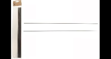 Dijk Natural Binddraad/wikkeldraad - 20x st - grijs - 350 mm x 1,6 mm - hobbydraad/bloemendraad