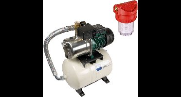 DAB Aquajet-Inox 132/20 M met aanzuigslang 7 meter en voorfilter - Hydrofoorpomp - Waterdruk verhoger - Tuinpomp
