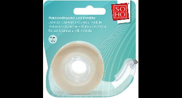 SOHO Plakbandhouder – Plakbandhouder – Transparante plakbandhouder – Eenvoudig in gebruik – Transparant