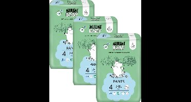 Muumi Baby Eco Luierbroekjes maat 4 - 7-11 kg - 120 stuks - Parfumvrij - Hypoallergeen - Geschikt voor gevoelige huid